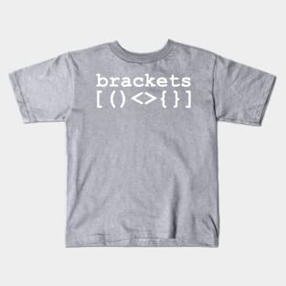 Funny Coding Meme Brackets and Braces Kids T-Shirt